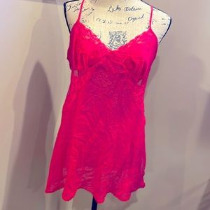 Victorias Secret red sexy sheer Chamise